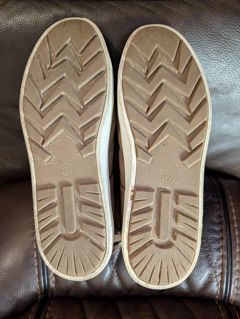 Goodfellow Men's Brown Faux Leather High-Top Sneakers Size 12